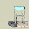 Shower Stool Shower Seat Wheelchair Foldable Toilet Chair with Silent Small Wheel Mobile Shower Toilet Seat Waterproof Automatic Wheelchair view 2