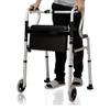 Foldable Commode/Shower Chair Portable Foldable Bedside Commodes Chair,Height-Adjustable Toilet Shower Chairs with Armrests and Bucket view 4