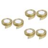Tofficu 6rolls Shiny Gold Packaging Ribbon for Wedding Decorations Decorative Straps for Valentine Day Christmas Party view 1