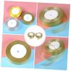 Tofficu 6rolls Shiny Gold Packaging Ribbon for Wedding Decorations Decorative Straps for Valentine Day Christmas Party view 2