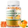 YAAHARO Calcium Magnesium Zinc Gummies with Vitamin D3 & K2 - Sugar Free Calcium Gummies for Women and Men - Bone & Immune Support - Non-GMO, Gluten-Free, Orange Flavored - 60 Gummies view 1