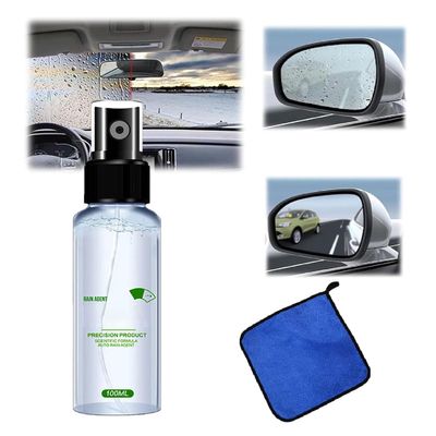 DGDXLMPNR Fog and Rainproof Agent for Automobile Glass, Glass Anti-Fog Rainproof Agent, Anti-Fog Car Defogger Glass Cleaner Spray for Automotive Interior Glass and Mirrors(Black,1pc)