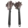 2Pcs Retractable Feather Duster, Ostrich Feathers Duster with Long Handle for Home Cleaning, Extensible Ostrich Feather Cleaning Supplies for Keyboard, Home, Car, Office view 1