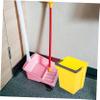 Anneome Portable Multipurpose Water Bucket Sturdy Cleaning Bucket for Home Office and School Use Easy Sorting Design for Cleaning Supplies Yellow Storage view 2
