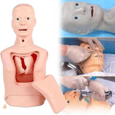 Intubation Gastric Tube Model Training Manikin Training Advanced Nasogastric Tube and Trachea Care Model Gastric Lavage Tracheostomy Model for Nurse and Medical Students (Large)