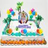 NineLife Basics Baby Tiger Themed 10 Piece Birthday Cake Topper Set view 2