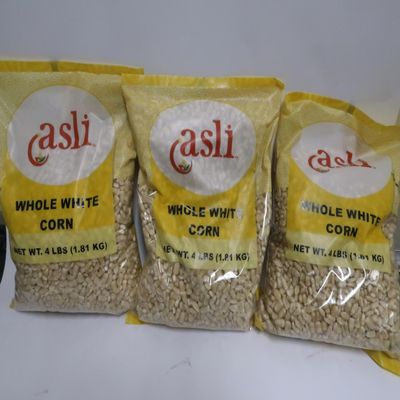 12lbs Asli 100% natural, premium quality, Farm fresh Whole white corn Net Wt. 4Lbs x 3 packs