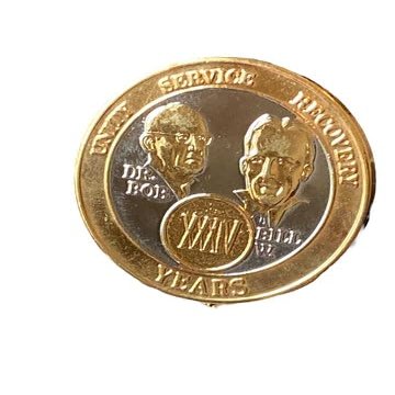 11 Year AA Founders Medallion Bi-Plate Sobriety Chip