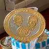 19 Year AA Founders Medallion Bi-Plate Sobriety Chip view 3