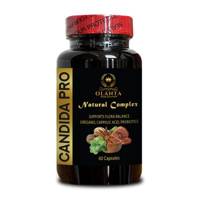 OLANTA TRADE SOLUTION Candida PRO Complex - Candida Cleanse, Flora Balance Supplement and Support, caprylic Acid Capsules for Candida, Anise Seed, Black Walnut, Wormwood - 1 Bottle