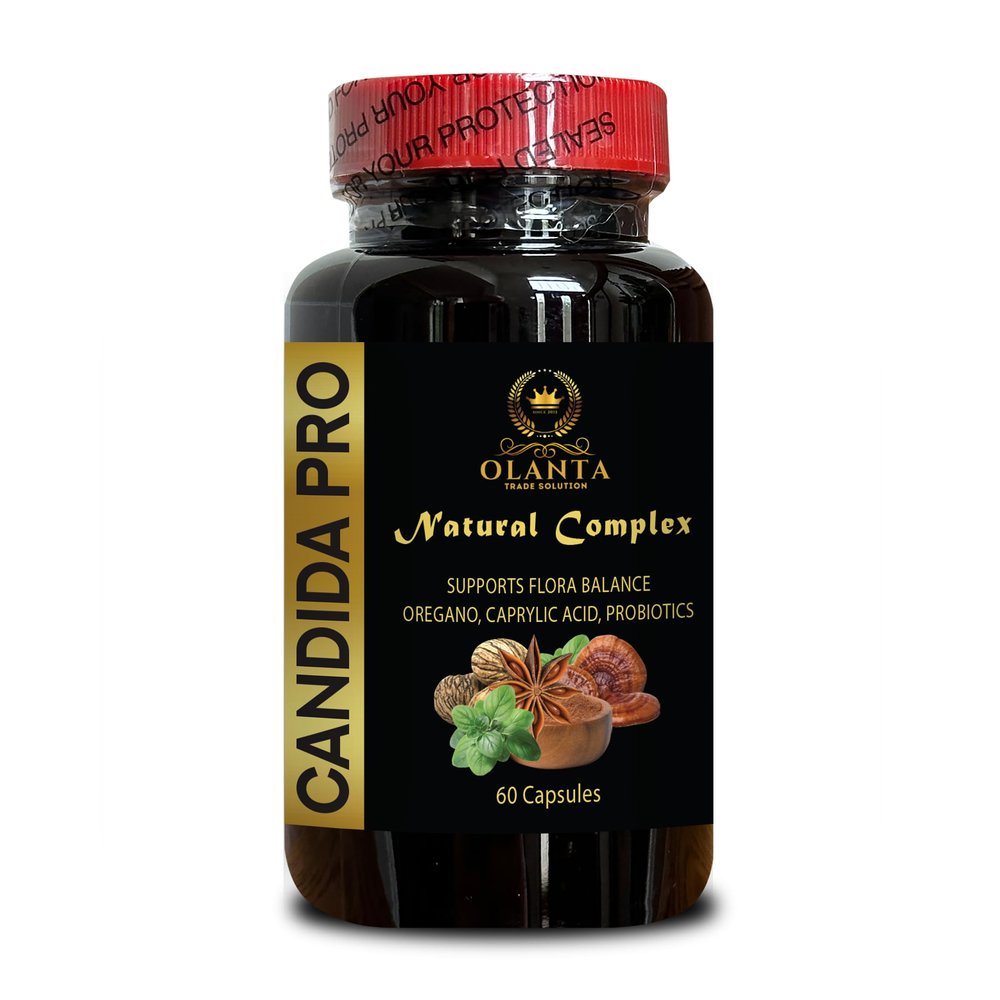 OLANTA TRADE SOLUTION Candida PRO Complex - Candida Cleanse, Flora Balance Supplement and Support, caprylic Acid Capsules for Candida, Anise Seed, Black Walnut, Wormwood - 1 Bottle