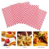 ABOOFAN 50sheets Greaseproof Sandwich Paper Liners Checkered Food Wrap for Burgers Fries and Baked Goods Oil-resistant Dual-sided Food Paper for Easy Serving and Cleanup view 2