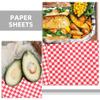 ABOOFAN 50sheets Greaseproof Sandwich Paper Liners Checkered Food Wrap for Burgers Fries and Baked Goods Oil-resistant Dual-sided Food Paper for Easy Serving and Cleanup view 4