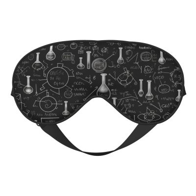 Abstract Science Chemistry Illustration 3D Print Eye Covers Soft Eye Masks for Sleeping Cute Sleep Nask Blackout Travel Sleep Blindfold for Men & Women