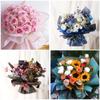 30 Sheets Black Gold Edge Flower Bouquet Wrapping PaperFlorist Supplies Waterproof Floral Bouquet Wrapping Paper Bouquet AccessorieFlower Shop Packaging Pape for DIY Gift Wedding Birthday view 4