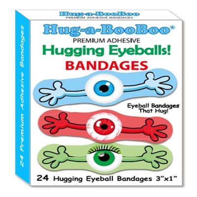 Hugging Eyeballs! Super Fun Eyeball Adhesive Bandages from Hug-a-BooBoo, The Amazing Bandages That Hug! Hugging Eyeball Characters with Arms! 24 Ct Box