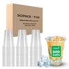 500 Pack - Clear Plastic Cups 7oz, Shatterproof & Stackable, Disposable Drinking glasses, BPA-Free, 10 Packs of 50 Cups Individually Packed, Ideal for Parties, Events, Everyday Use (7oz - 500 Pack) view 1
