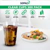 500 Pack - Clear Plastic Cups 7oz, Shatterproof & Stackable, Disposable Drinking glasses, BPA-Free, 10 Packs of 50 Cups Individually Packed, Ideal for Parties, Events, Everyday Use (7oz - 500 Pack) view 2