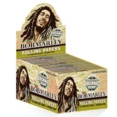 Bob Marley Organic Rolling Papers - All Natural - 50 Booklets in Display Box
