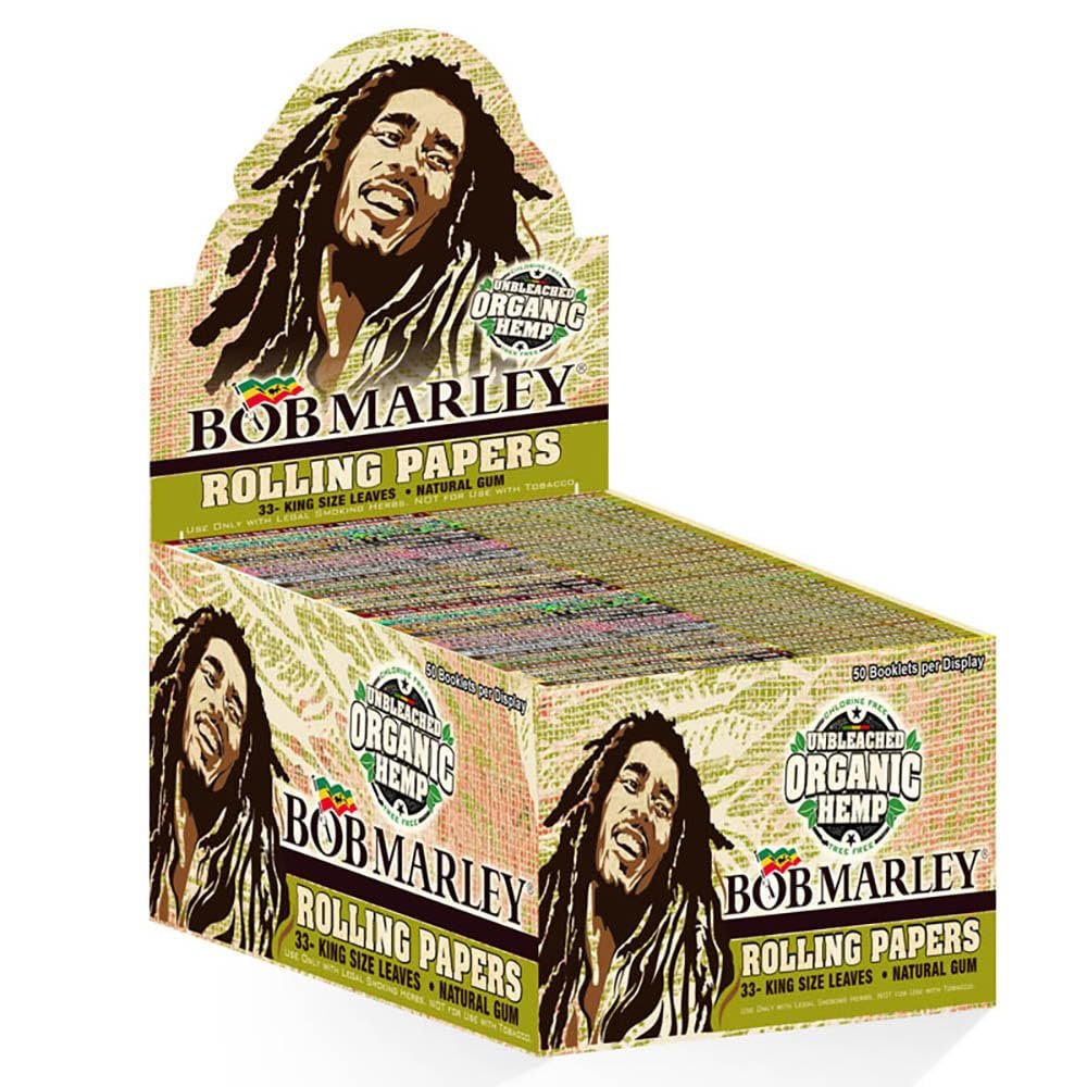 Bob Marley Organic Rolling Papers - All Natural - 50 Booklets in Display Box