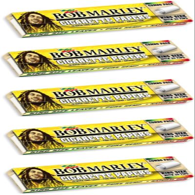 Bob Marley Rolling Papers Combo Pack - All Natural - with Tips (5 Pack)