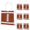 Lonfliness 24Pcs Football Clear PVC Gift Bags With Handles Football Party Favors Goodie Treat Bags Sport Theme Candy Bags Present Wrap Tote Bags for Boys Birthday Baby Shower Decorations 8 x 8 x 3in view 1