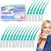 AxiyanX 84PCS Portable Soft Dental Floss Picks,Soft Silica toothpicks,flossers for Adults Teeth Cleaning Tools,interdental Brushes Between Teeth,Disposable Dental Picks view 1