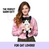 Tuxedo Cat Microwavable 1.5 lbs Unscented Heating Pad for Women and Kids- Cute Soft Cozy Pillow Plush Heatable Warm Stuffed Animals - Kawaii Hot and Cold Plushie - Tuxedo Cat Gifts for Girls and Women view 2