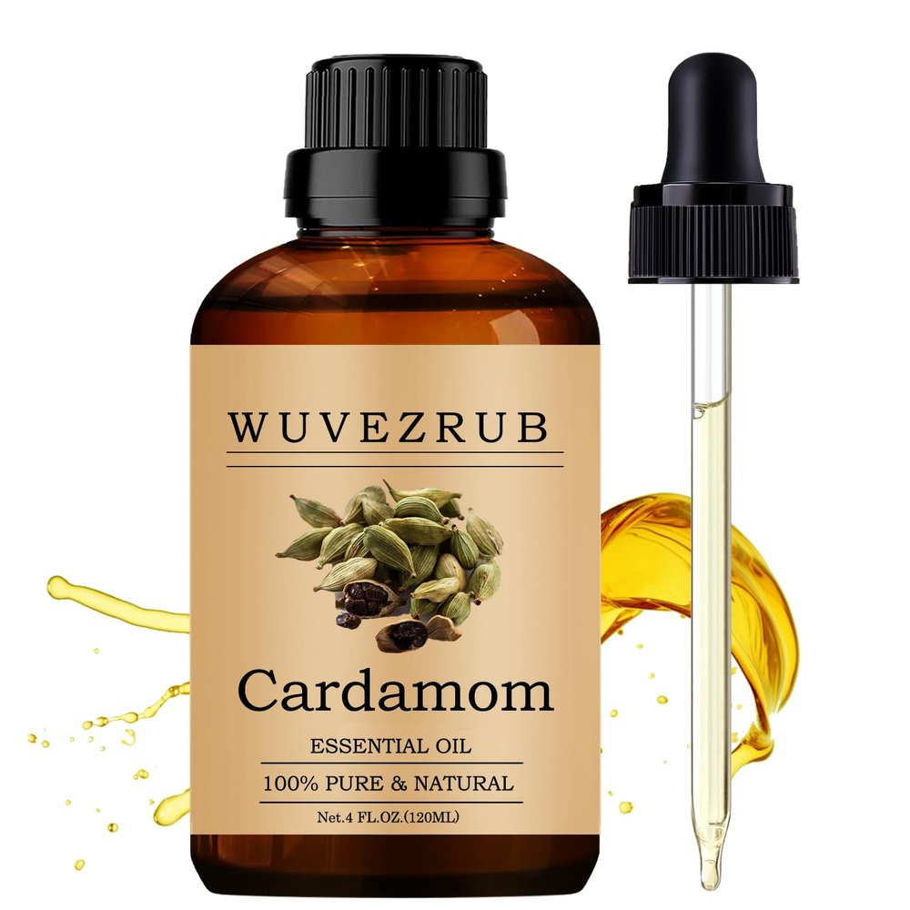 Cardamom Essential Oils 120ML, 100% Pure and Natural Essential Oil for Aromatherapy Diffuser - 4 Fl Oz/Cardamom