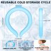 2PCS Neck Cooling Tube with Cold Insulated Bag,Reusable Ice Neck Ring Wearable Body Cooling Products for Summer Heat (Blue) view 2
