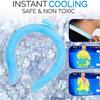 2PCS Neck Cooling Tube with Cold Insulated Bag,Reusable Ice Neck Ring Wearable Body Cooling Products for Summer Heat (Blue) view 3