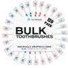 120 Pack Bulk Toothbrushes w/Cover Caps, Individually Wrapped Disposable Travel Toothbrush, Value Size, Long Lasting 3+ Months, Med-Soft Manual Teeth Brush Bristles, 4 Colors (Red Green Blue Pink) view 1