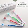 120 Pack Bulk Toothbrushes w/Cover Caps, Individually Wrapped Disposable Travel Toothbrush, Value Size, Long Lasting 3+ Months, Med-Soft Manual Teeth Brush Bristles, 4 Colors (Red Green Blue Pink) view 2