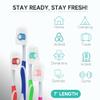 120 Pack Bulk Toothbrushes w/Cover Caps, Individually Wrapped Disposable Travel Toothbrush, Value Size, Long Lasting 3+ Months, Med-Soft Manual Teeth Brush Bristles, 4 Colors (Red Green Blue Pink) view 4