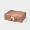Geoto Bulk 13"X10"X4.52" A4 Deep Luxury Rigid Foldable Magnetic Lid Bridesmaid Gift Box Clothing Packaging(Kraft with Ribbon) view 1