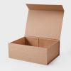 Geoto Bulk 13"X10"X4.52" A4 Deep Luxury Rigid Foldable Magnetic Lid Bridesmaid Gift Box Clothing Packaging(Kraft with Ribbon) view 2