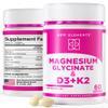 Magnesium Glycinate 500mg with High-Potency Vitamin D3 10,000 IU & Vitamin K2 200mcg | Enhanced with Coconut Oil for Optimal Absorption | Non-GMO, Gluten-Free, Sugar-Free Softgels (60 softgels) view 1