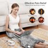 Fast Heating Electric Heating Pad for Neck and Shoulder and Back with 6 Heating Settings & 4 Timer, Large Size Heated Wrap with Auto Shut Off & Machine Washable (Silver Gray, 37x24 inch) view 2