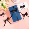 woric 120 Yards Black Ribbon 3/8 Inch Thin Black Satin Ribbon Bows Craft Fabric Ribbons for Cake Bows Making Hair Gift Wrapping Floral Bouquet Party Decorations view 3
