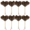 Daieeparty Ostrich Duster Fluffy Natural Feather Dusters with Wooden Handle Cleaning Supplies for Home Office Car (8, 16inch) view 1