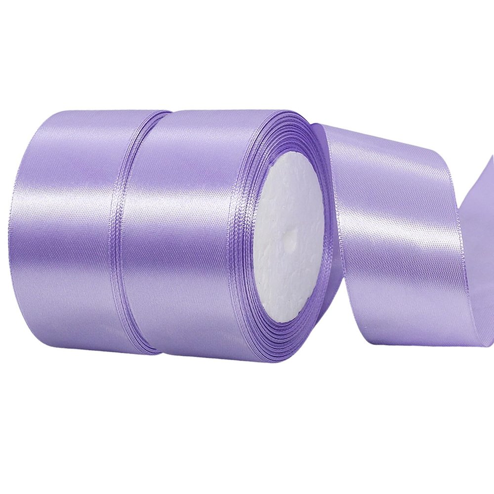 1 1/2 Inch Violet Satin Ribbon,50 Yards Light Purple Ribbon Solid Fabric Ribbon for Gift Wrapping Floral Bouquets Wedding Home Party Decoration