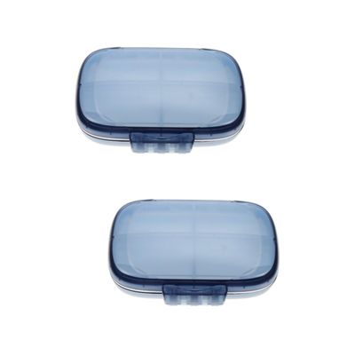 minkissy 2pcs Portable Storage Case for Tablets Multi-Grid Travel Organizer for Daily Use Compartment Design Convenient Medicine Holder Compact Travel