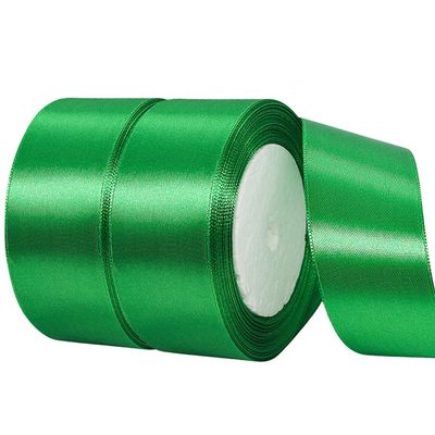 1 1/2 Inch Green Satin Ribbon,50 Yards Green Ribbon Solid Fabric Ribbon for Gift Wrapping Floral Bouquets Wedding Home Party Decoration