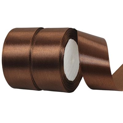 1 1/2 Inch Brown Satin Ribbon,50 Yards Brown Ribbon Solid Fabric Ribbon for Gift Wrapping Floral Bouquets Wedding Home Party Decoration