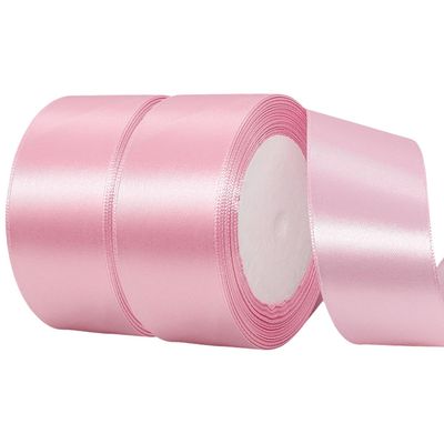 1 1/2 Inch Pink Satin Ribbon,50 Yards Pink Ribbon Solid Fabric Ribbon for Gift Wrapping Floral Bouquets Wedding Home Party Decoration