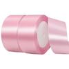 1 1/2 Inch Pink Satin Ribbon,50 Yards Pink Ribbon Solid Fabric Ribbon for Gift Wrapping Floral Bouquets Wedding Home Party Decoration view 1