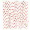 100 pcs Paw Print Paper Straws, Hot Pink Animal Dog Cat Kitty Puppy Doggy Party Drinking Straws, Cute Fun Kawaii Kids Girl Baby Shower Birthday Biodegradable Decorative Cake Pop Sticks (Pink Paw) view 3