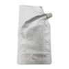 100 Pack Silver Spouted Drink Pouch 4.5" x 8" x 2.75" Flat Bag | Foil Heat Sealable,Spouted Pouch Bag | Drinks | Adult Beverages | No Zipper | Impulse Sealable Color: Silver view 2