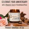 60th Anniversary Gifts - '60 Year Later' Candle, w/Sandalwood Rose - infused w/Essential Oils I 60th Wedding Anniversary Gift Ideas I 60 Year Wedding Anniversary Gifts for Wife I USA Made view 3