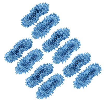 10 PCS Mop Shoes for Floor Cleaning, Dust Cleaning Slipper Mop Shoes Cleaning Tools Multi-function Floor Cleaning Shoes for Home (Blue)